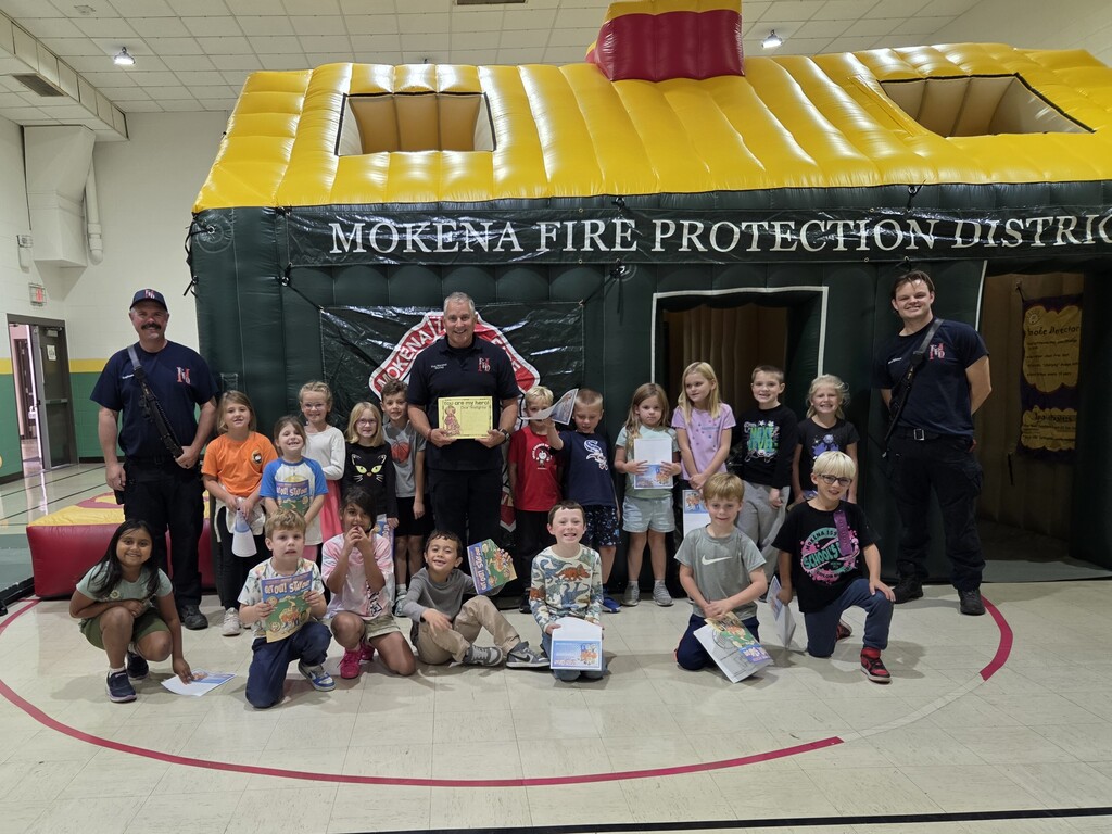 students with the fire house