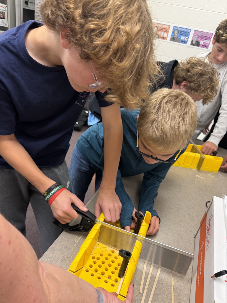 students building and designing a model house