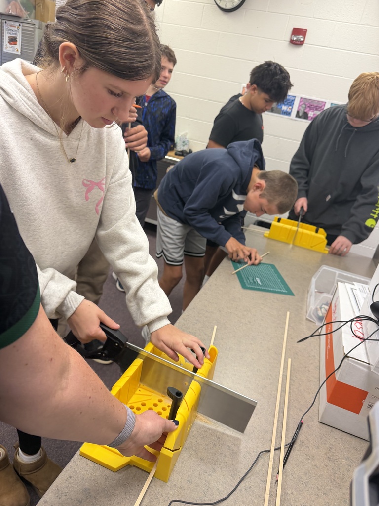 students building and designing a model house