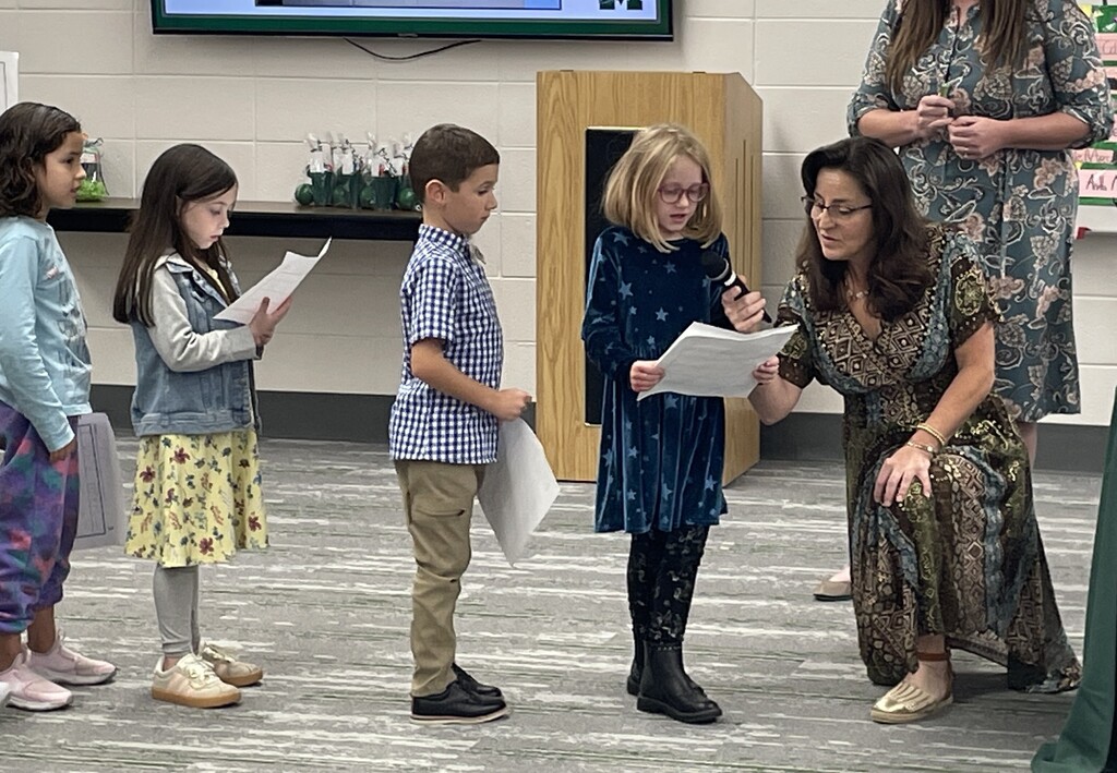 first grade students sharing their magnificient things