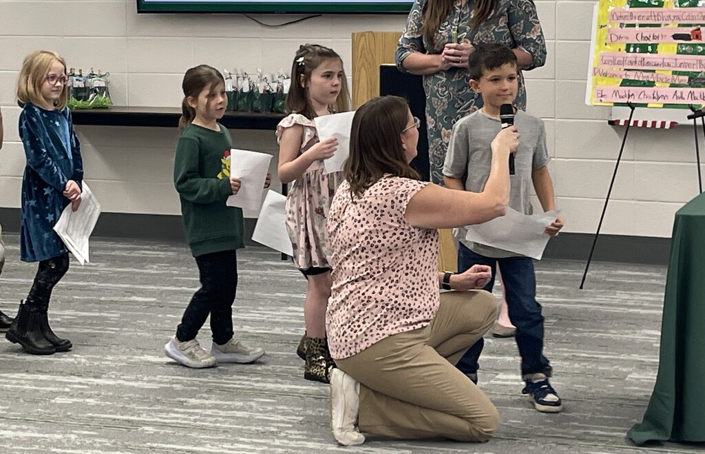 first grade students sharing their magnificient things
