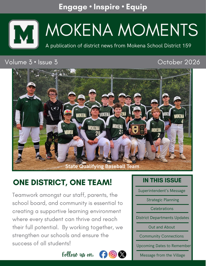 mokena moments newsletter cover