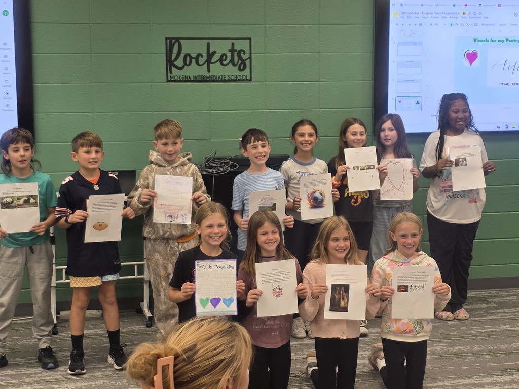 students presenting their poetry