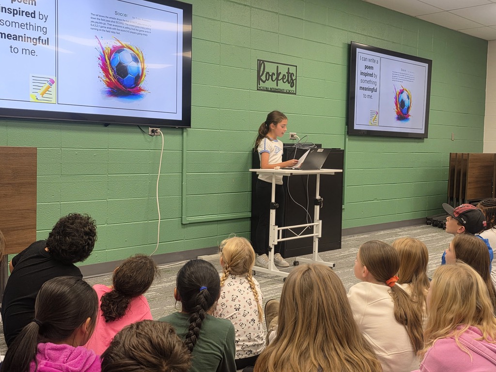 students presenting their poetry