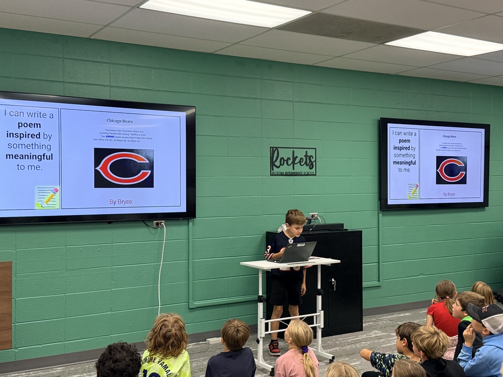 students presenting their poetry