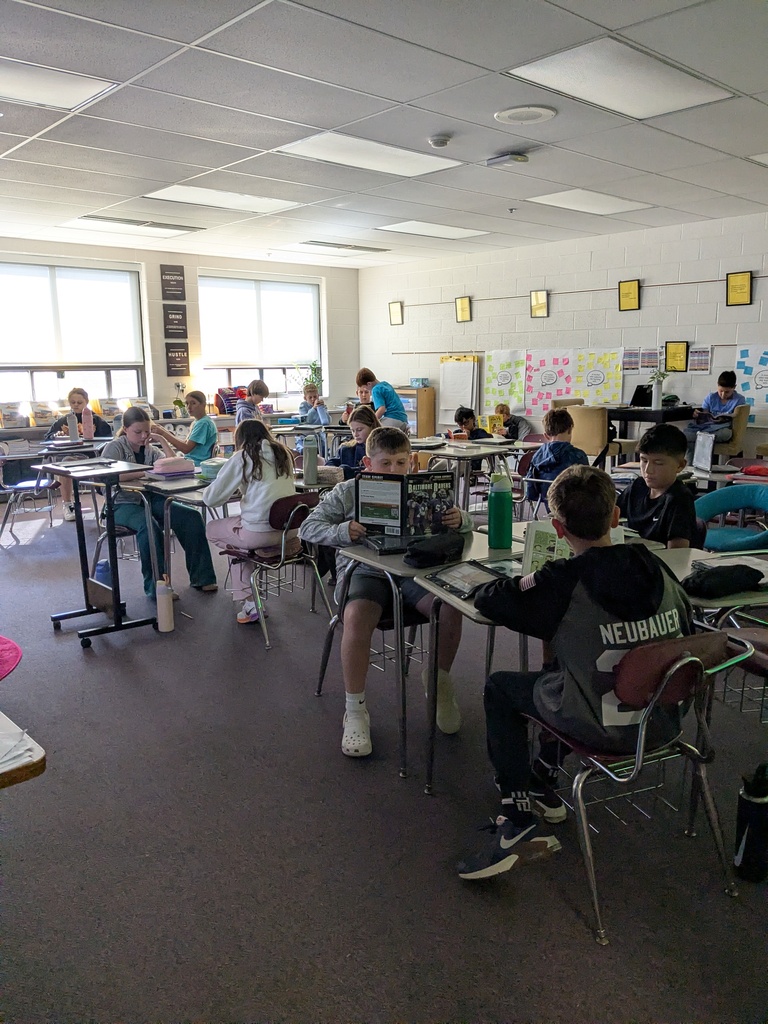 students reading books