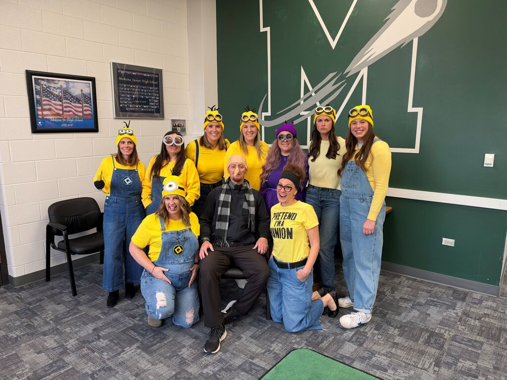 students and teachers wearing costumes