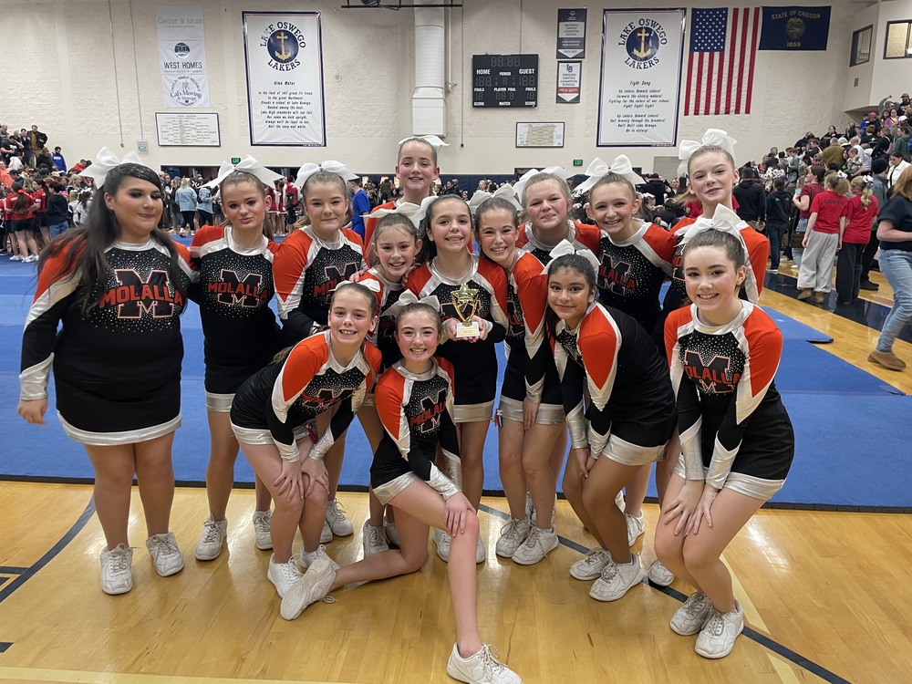 Molalla River Middle Cheer Earns Two Championships