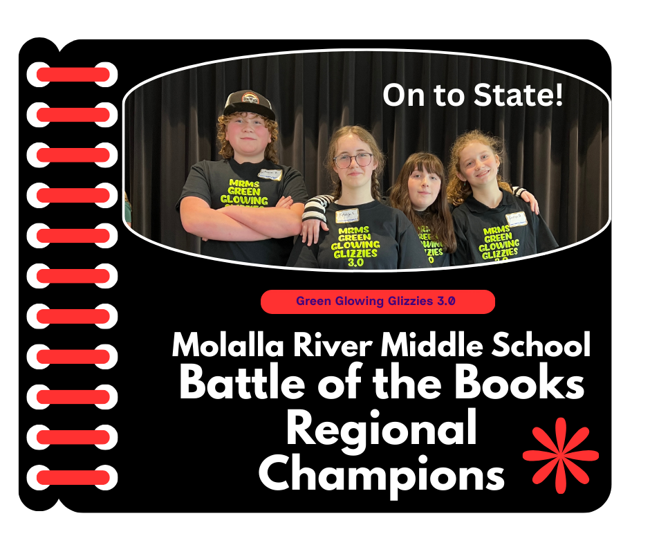 Molalla River Middle School Battle of Books Regional Champions