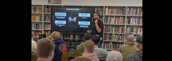 Coach Isaiah Sexton meeting future players