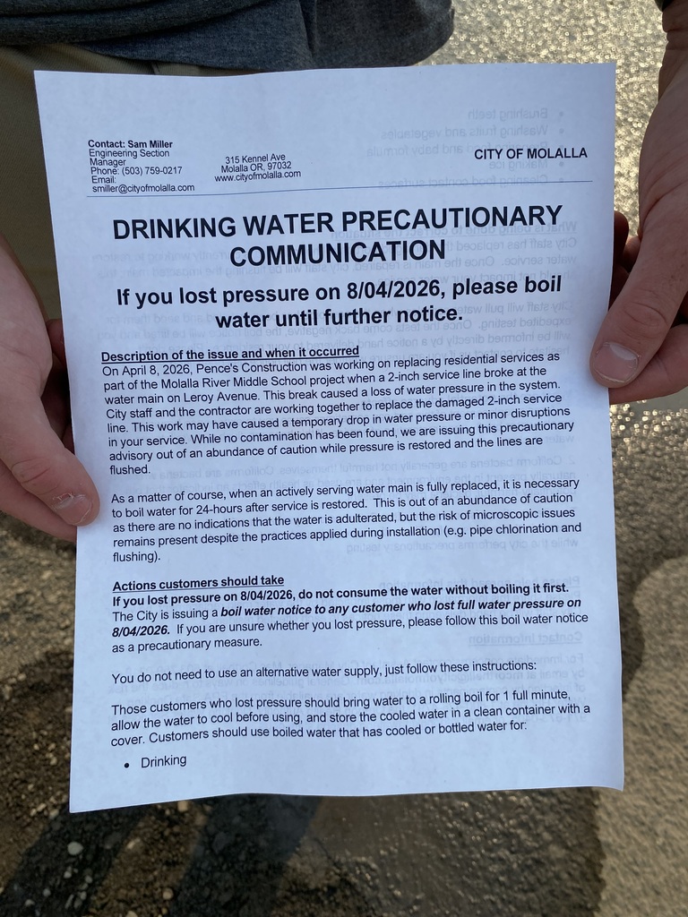Page 1 Boil Water Notice