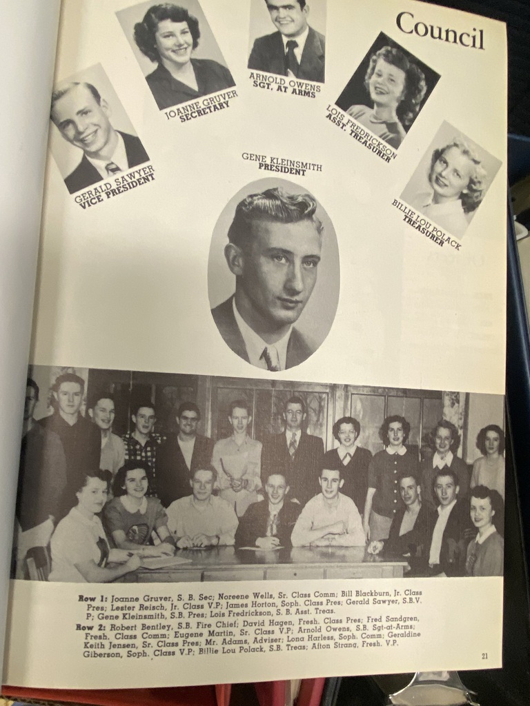 Keith Jensen back row - Senior Class Officer