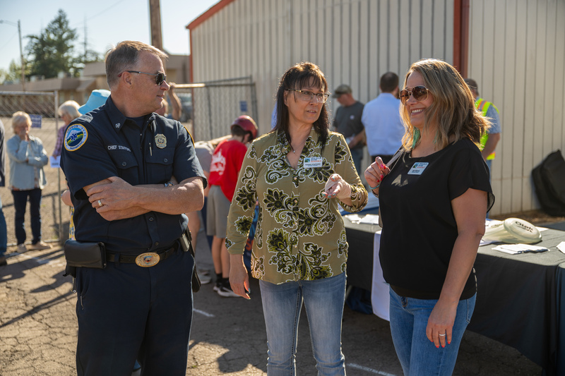 Board Members with Fire Chief
