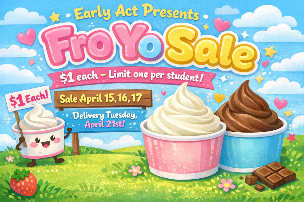 Fro Yo Sale April 15,16,17 $1
