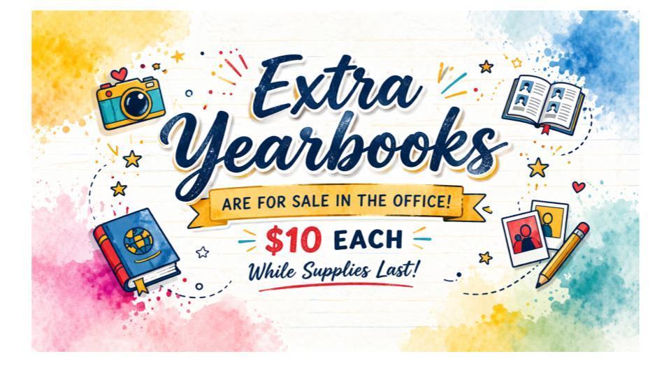 Extra yearbooks for sale $10 each