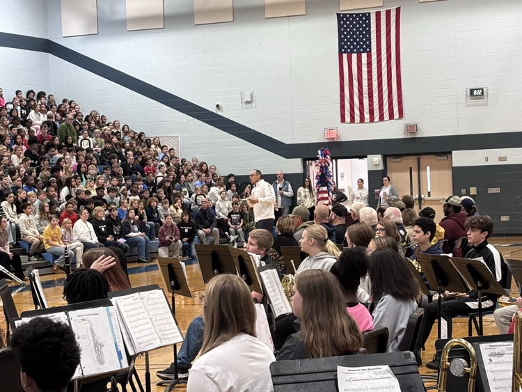 view of the band and student body