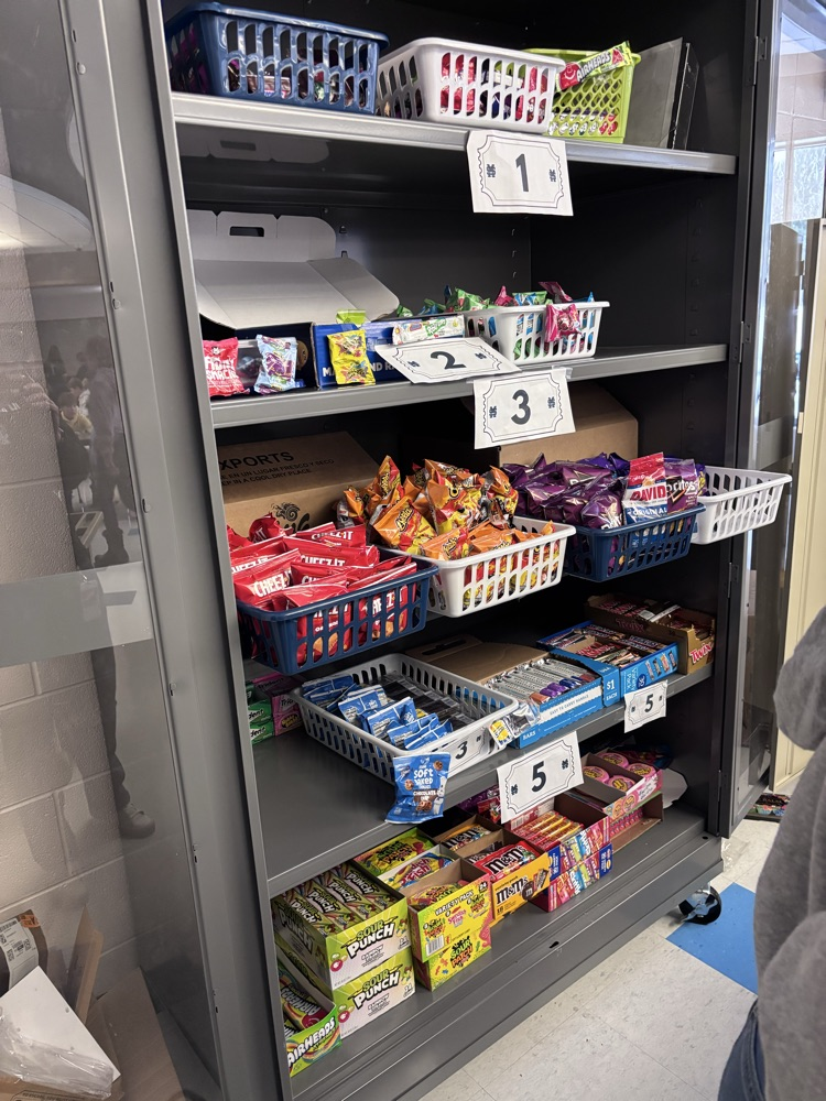 candy closet at the school store