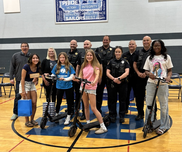 winners, donors, NSPD officers, and prizes