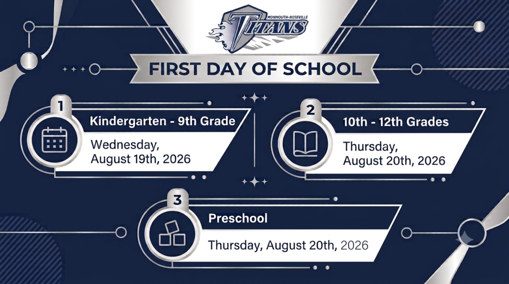First day of school - August 19th K-9; August 20th 10-12