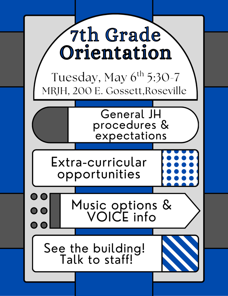 Incoming 7th grade Orientation information