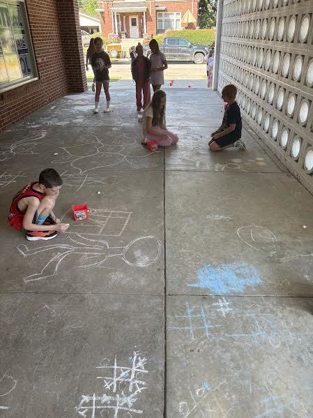 Sidewalk chalk art