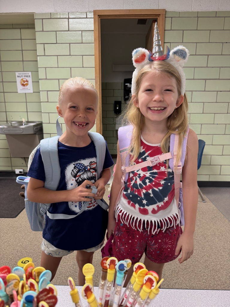 Showing their red, white and blue at the Smencil station this morning!