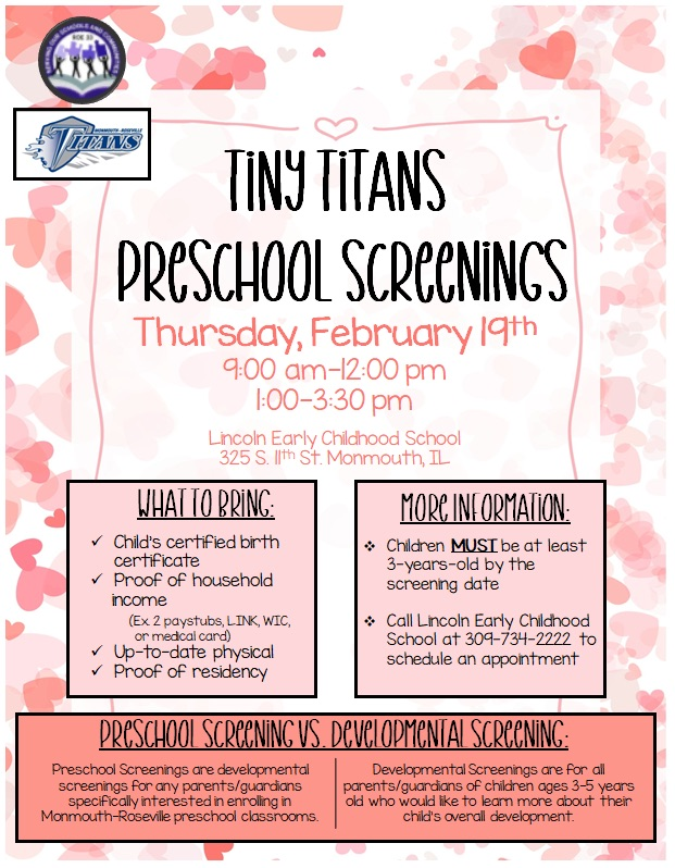 preschool screening flyer