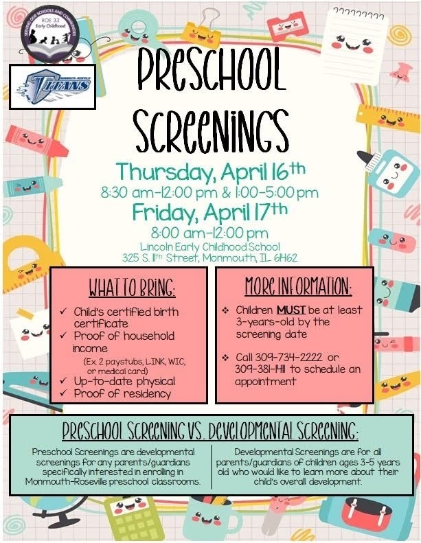 Preschool Screenings