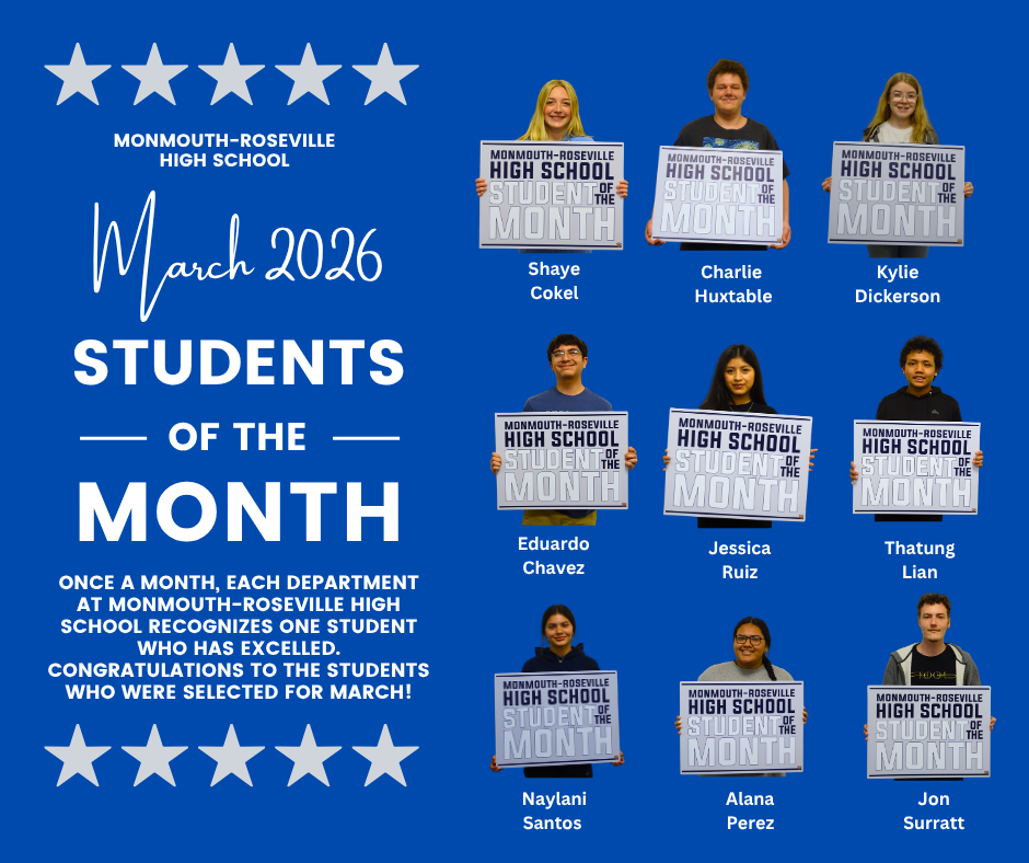 Congrats to our March  Students of the Month