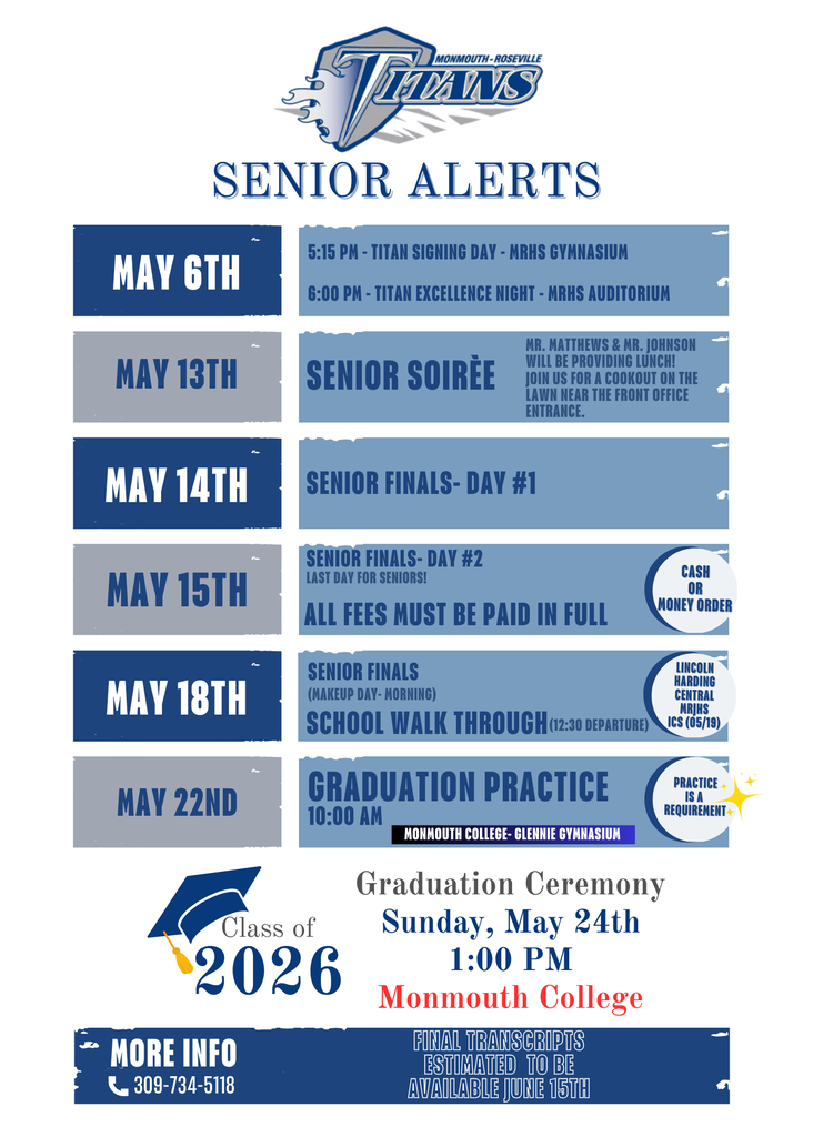Important Dates for Seniors