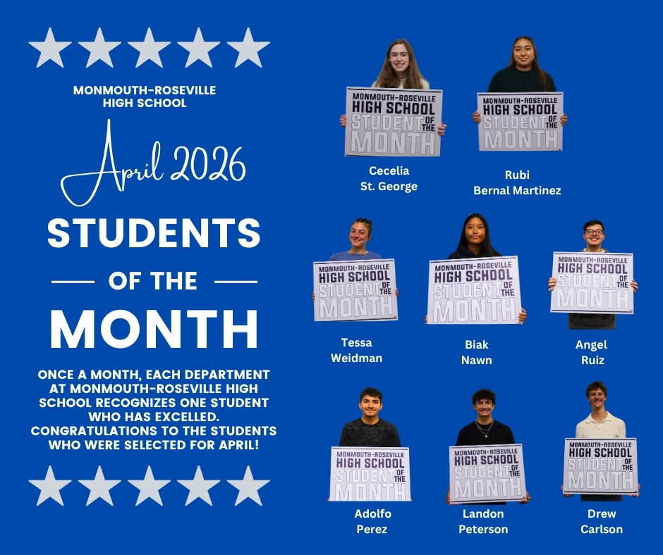 Congratulations to our April Students of the Month