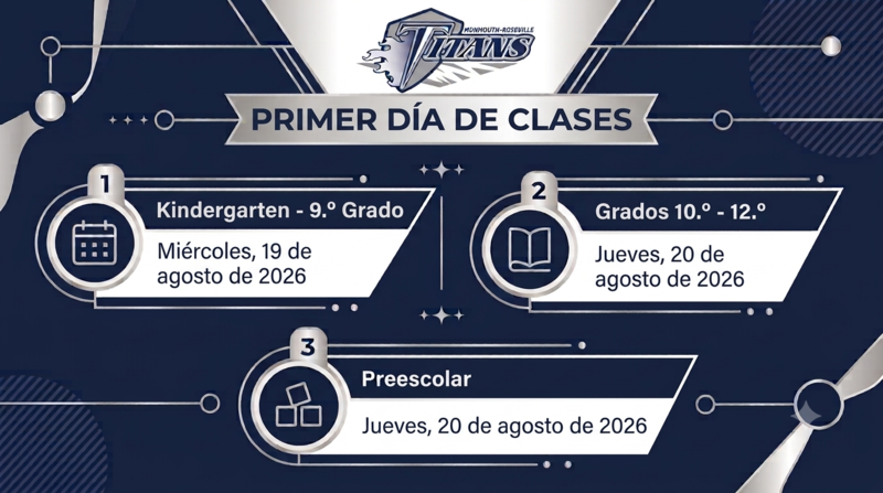 Primer dia de clases - 19 de agosto K-9; 20 de agosto 10-12