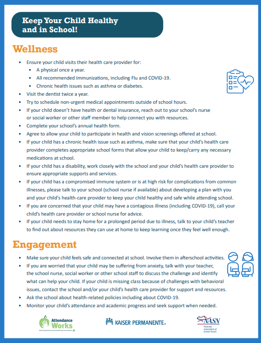 English-Tips for Keeping Your Child Healthy and In School Back