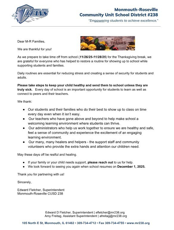 Attendance Matters_Thanksgiving Break