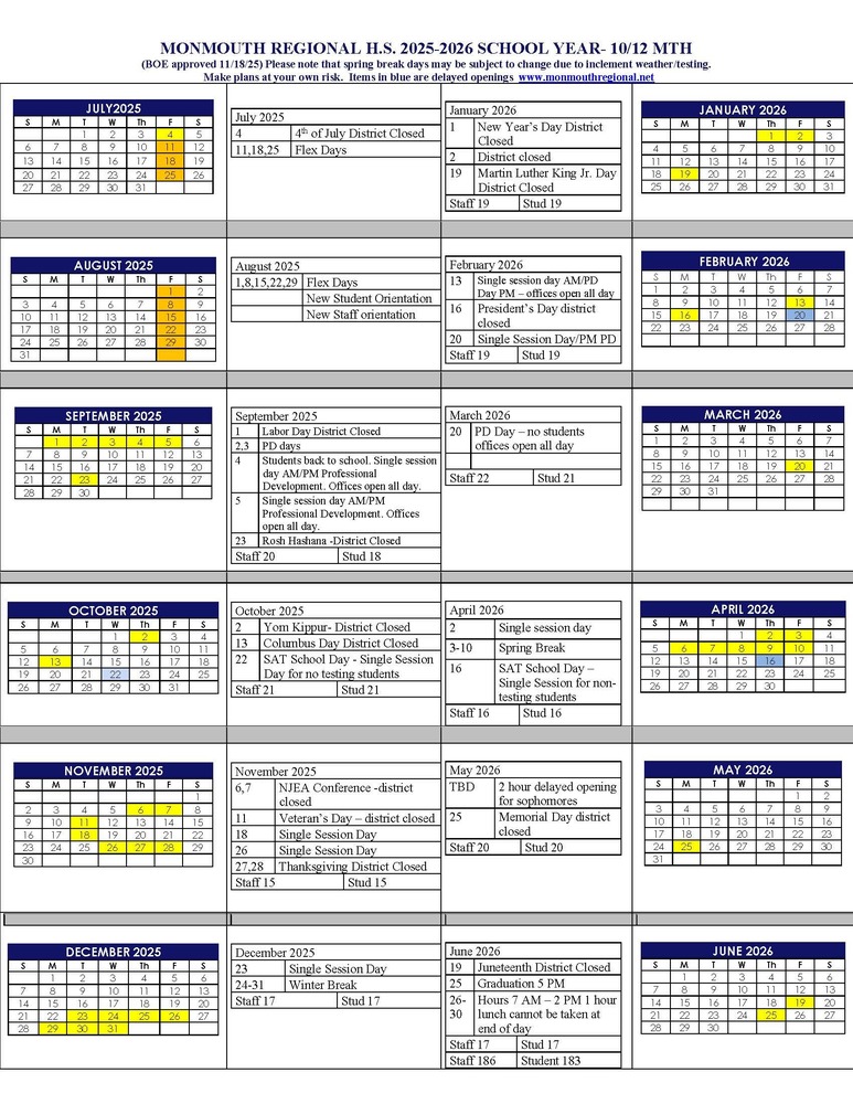 MRHS 2025-2026 School Year