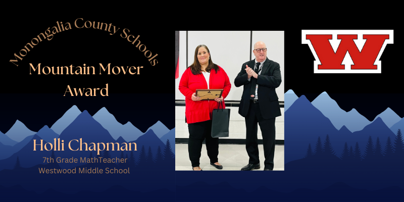 Holli Chapman with Dr. Campbell Mountain Mover Award presentation