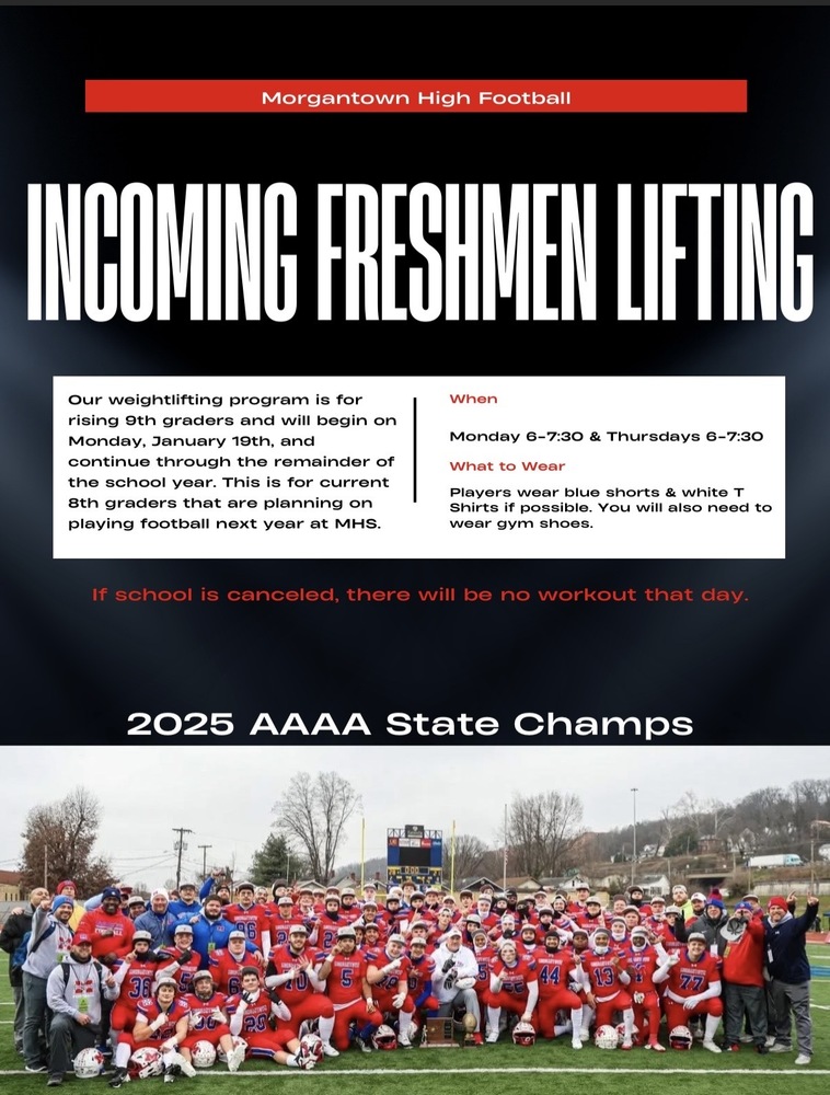 Football lifting program flyer
