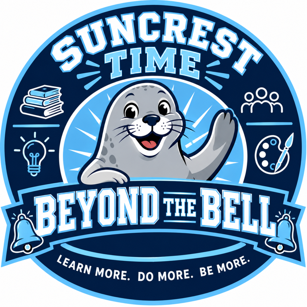 Suncrest Time Beyond the Bell with the text Learn More, Do More, Be More