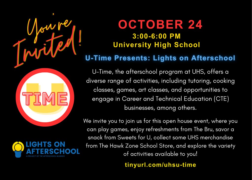 Flyer for afterschool celebration