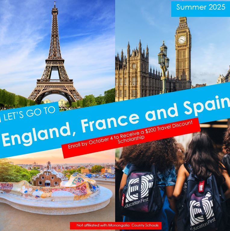 flier with information about a trip to europe