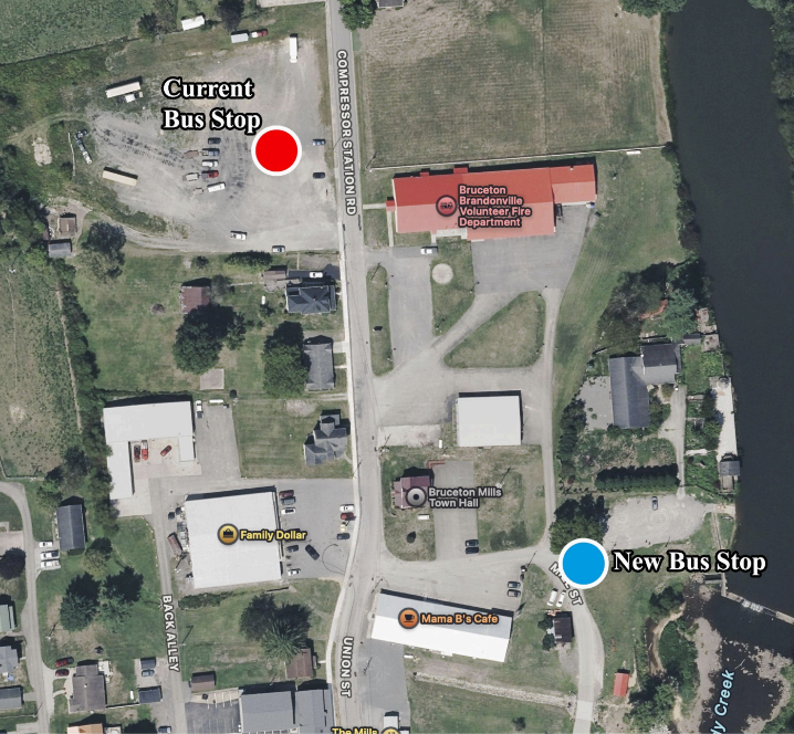 map of new bruceton stop