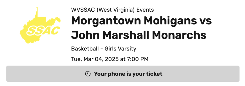 WVSSAC Girls Basketball