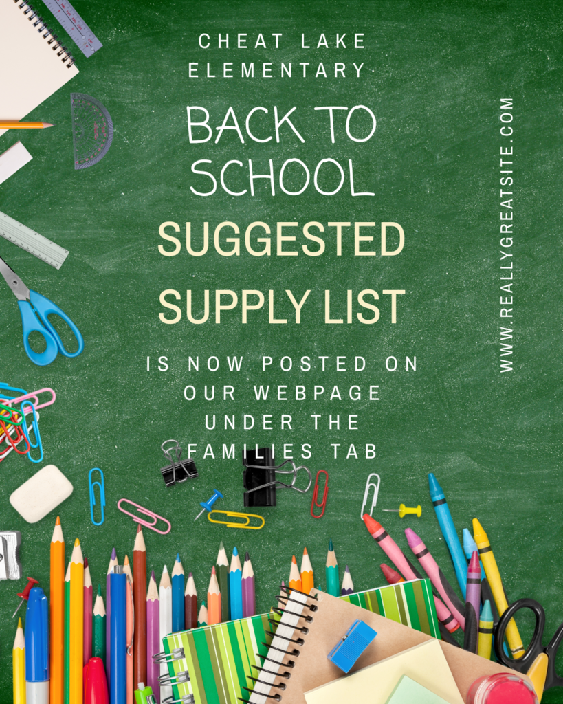 Cheat Lake Suggested School Supply Information