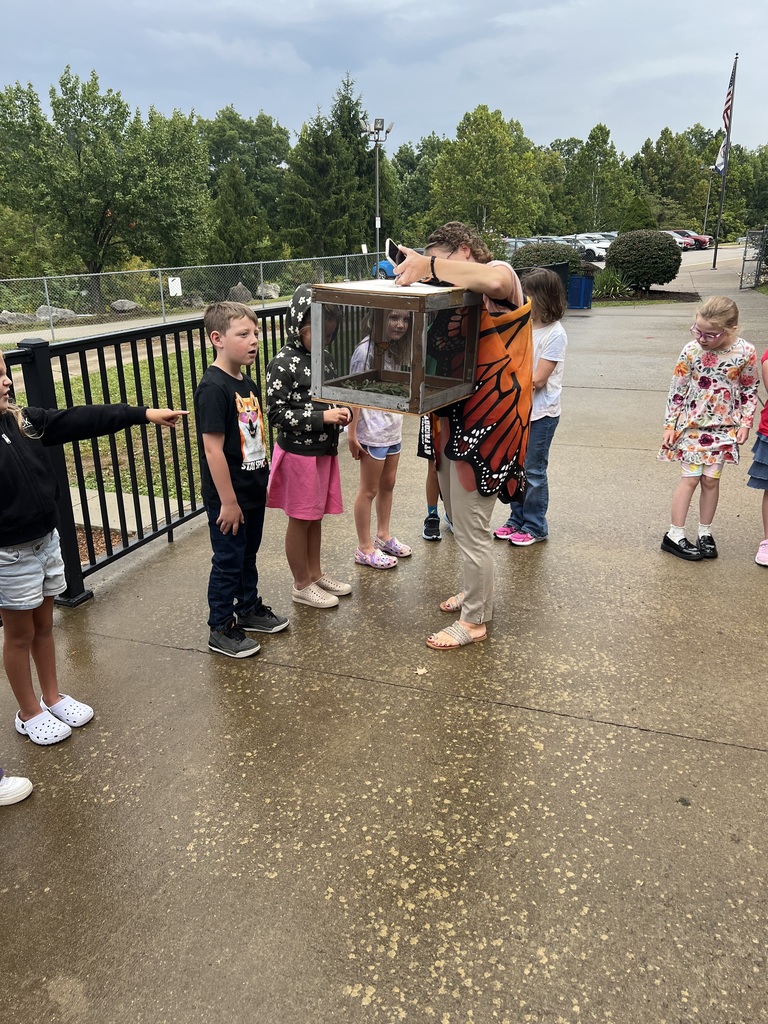 "Letting learning take flight 🦋✨ Our students released monarchs today after watching them grow!"
