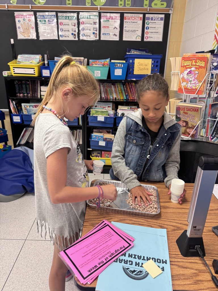 Counting beans to practice place value