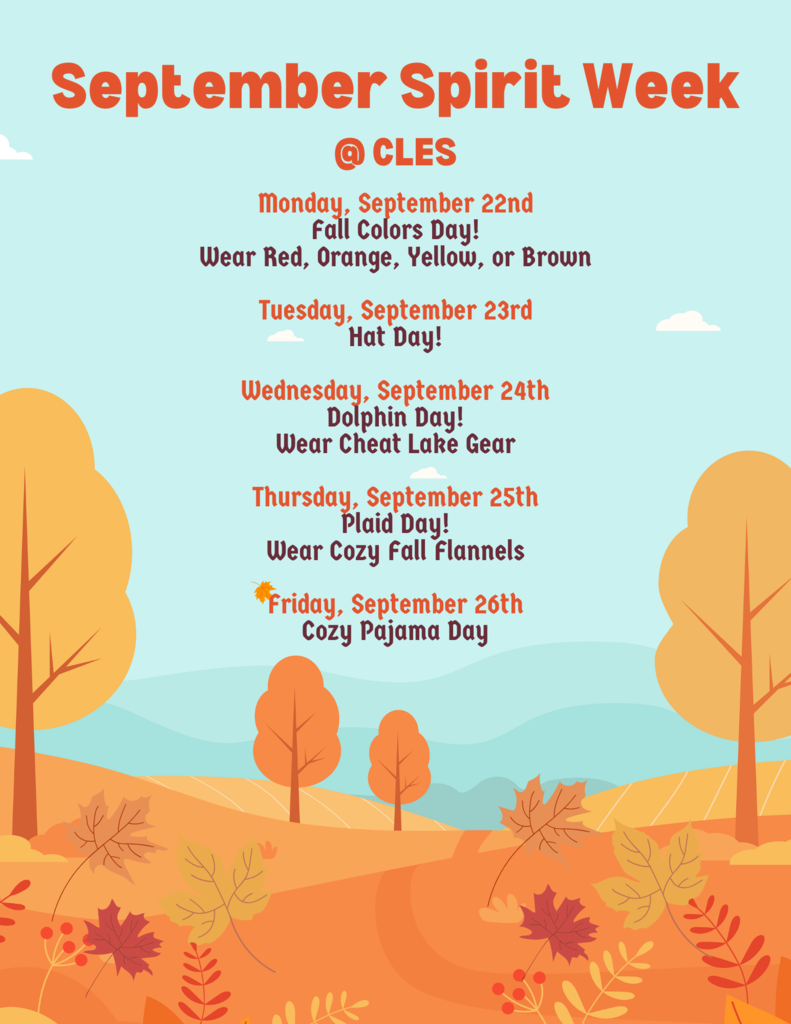 Next week will be a Spirit Week celebrating the start of fall.