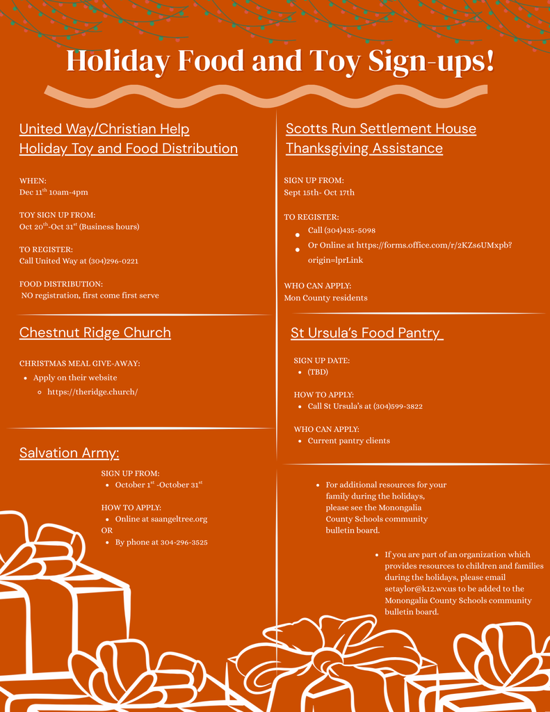 Holiday Help flyer