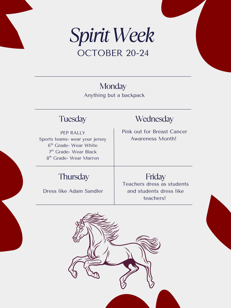 Flyer for Spirit Days