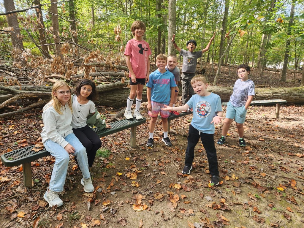 Mrs. Pitt's 4th graders are exploring a wilderness survival unit. On their trail hike, they made observations, scouted campsite locations, and practiced creating splints using soft, rigid, and found materials.