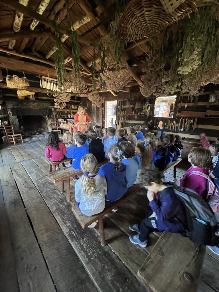 Mrs Wise's class learning about colonial times at Prickett's Fort!
